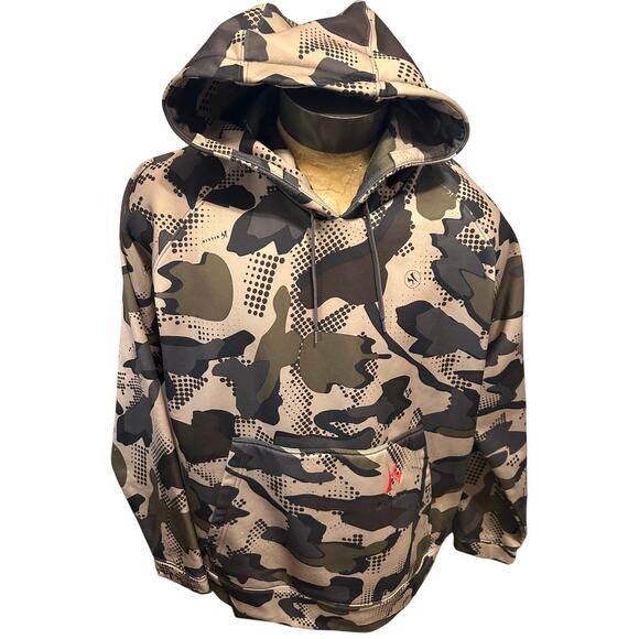 Men's Camouflage Hoodie in Black and Brown - Picture 1 of 5